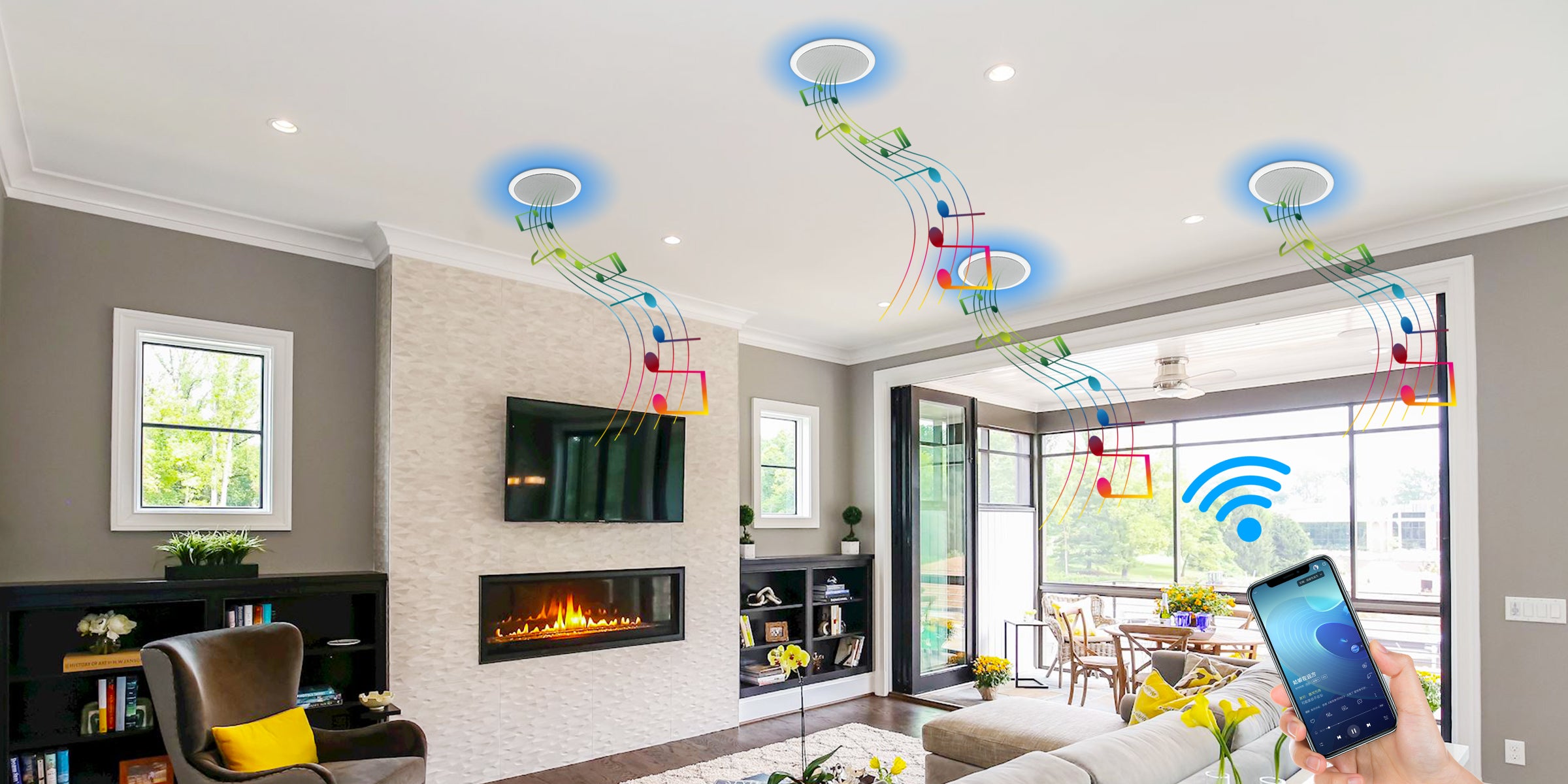 The HCS-818 Bluetooth Ceiling Speakers Are The Right Choice for Enhancing Your Audio Experiences
