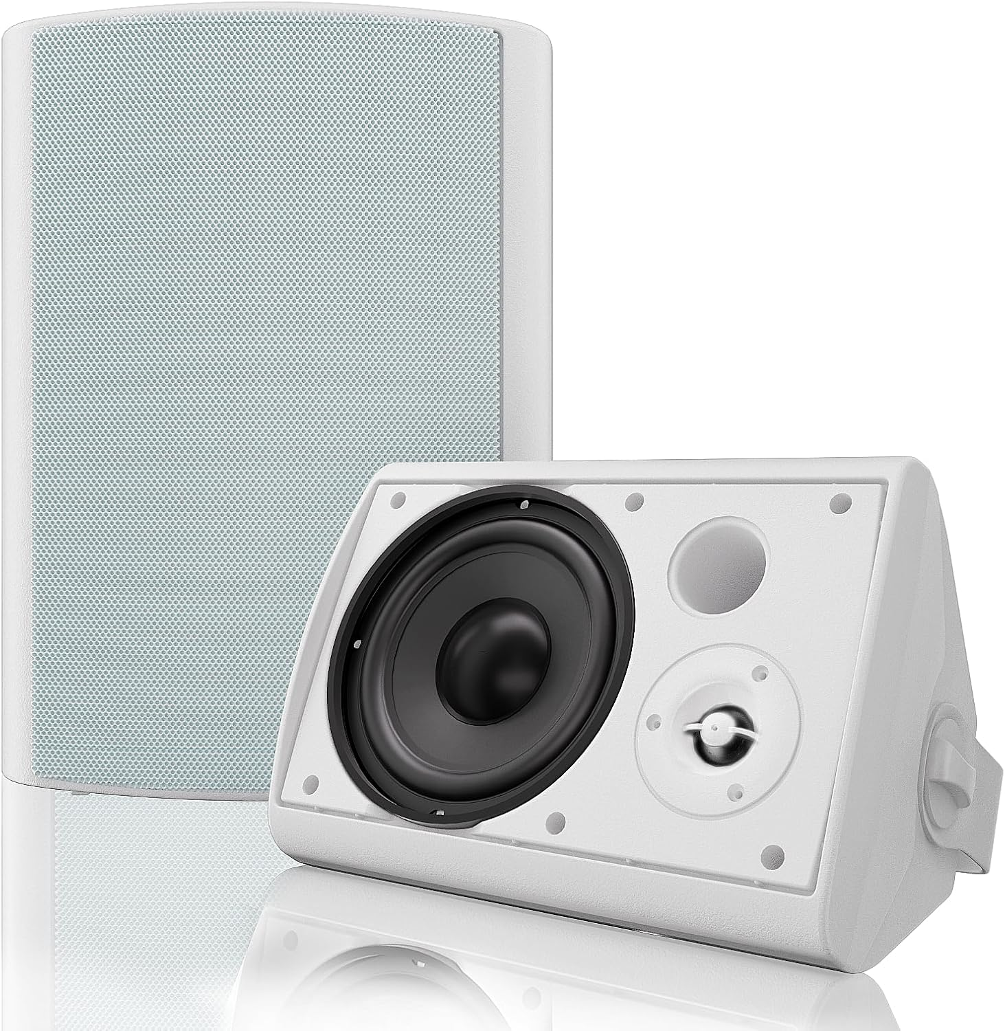 Herdio 6.5" Indoor Outdoor Bluetooth Speakers Waterproof with Powerful Bass, 2-Way Wall Mount 400W - HOS601BT