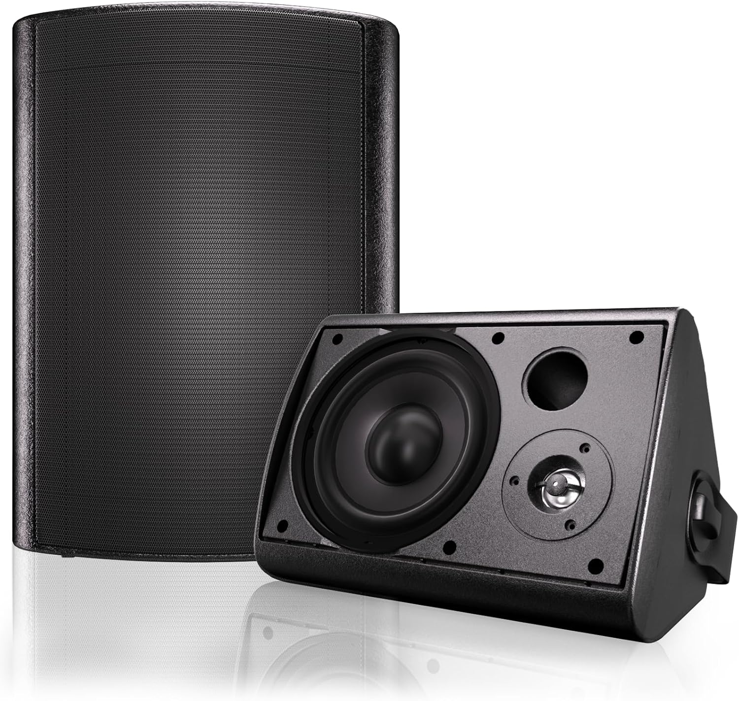 Herdio 6.5" Indoor Outdoor Bluetooth Speakers Waterproof with Powerful Bass, 2-Way Wall Mount 400W - HOS601BT