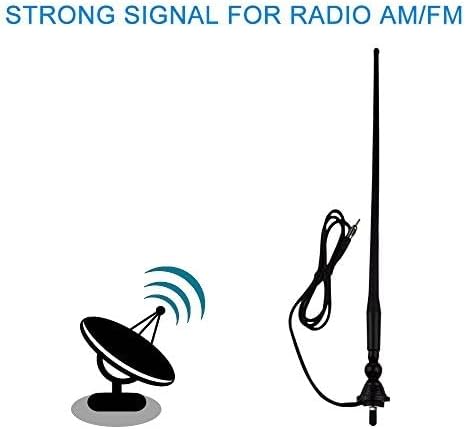 Herdio Waterproof Marine Antenna Rubber Duck Dipole Flexible Mast FM AM Antenna for Boat Radio Car ATV UTV RZR SPA