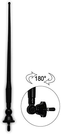 Herdio Waterproof Marine Antenna Rubber Duck Dipole Flexible Mast FM AM Antenna for Boat Radio Car ATV UTV RZR SPA