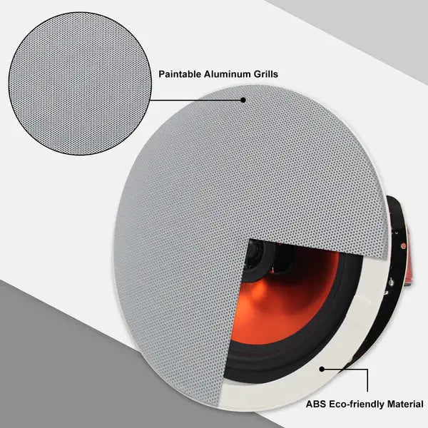 Herdio 6.5" In-Ceiling Bluetooth Speakers 300 Watts for Home Audio