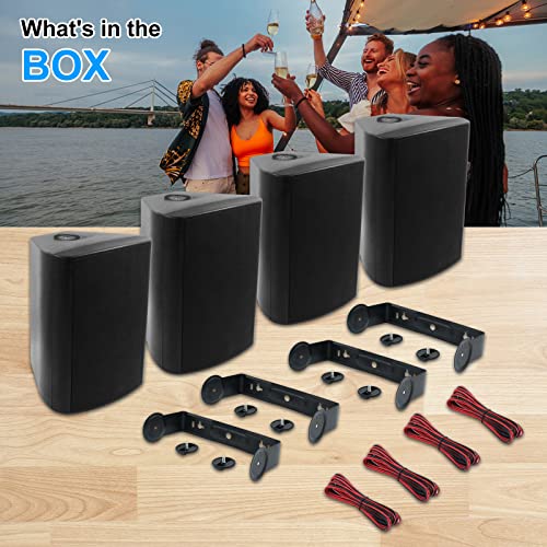 Herdio 6.5" Outdoor Speakers 800 Watts Waterproof Dustproof Audio