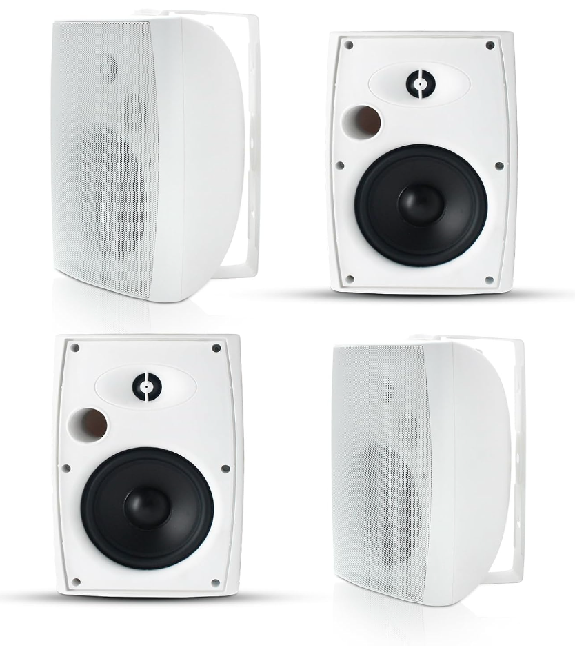 Herdio 6.5" Outdoor Bluetooth Speakers 800W | Waterproof Wall Mount Patio & Garden Audio