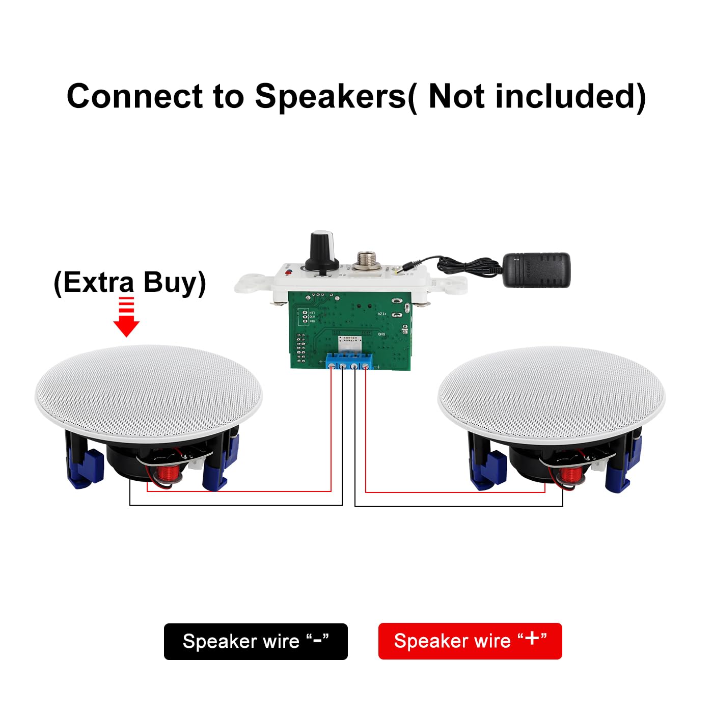 Herdio Wall Bluetooth Amplifier Audio Control AMP BTX HWA-16BT