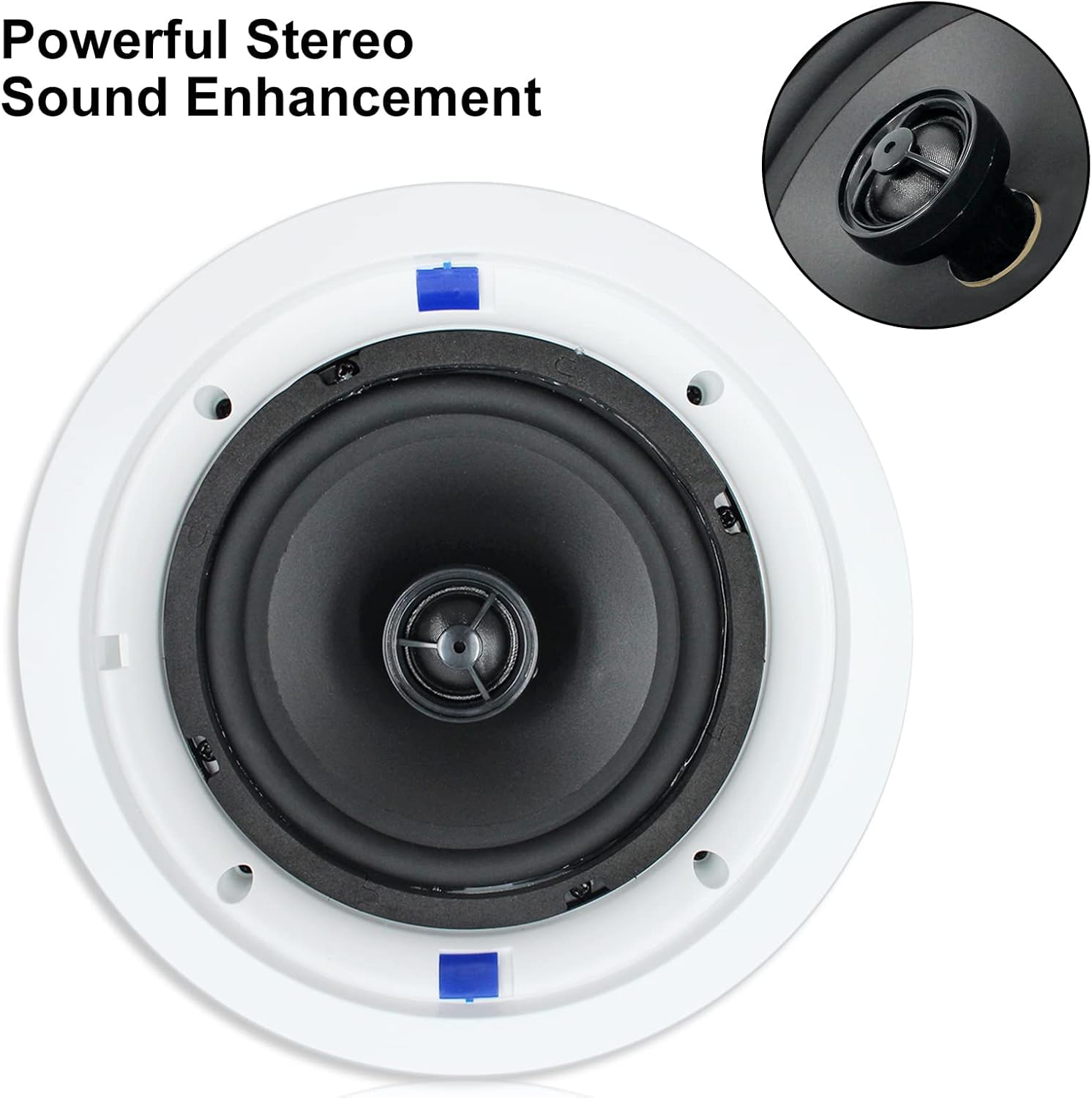 Herdio 6.5" In-Ceiling Bluetooth Speakers With 320 Watts 2-Way Powerful Stereo Sound Experience - HCS818BT