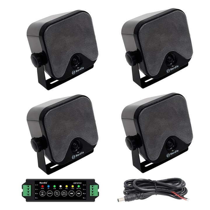 Herdio 4" Bluetooth Marine Speakers 240 Watts Waterproof for Marine Use