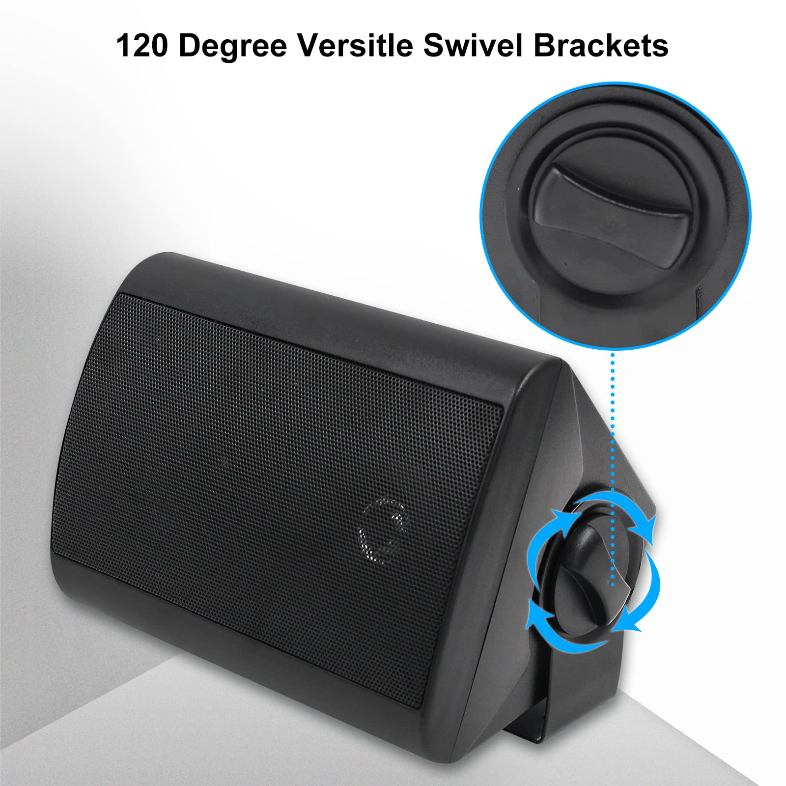 Herdio 4" Outdoor Speakers 400 Watts Waterproof Audio for Outdoor Use
