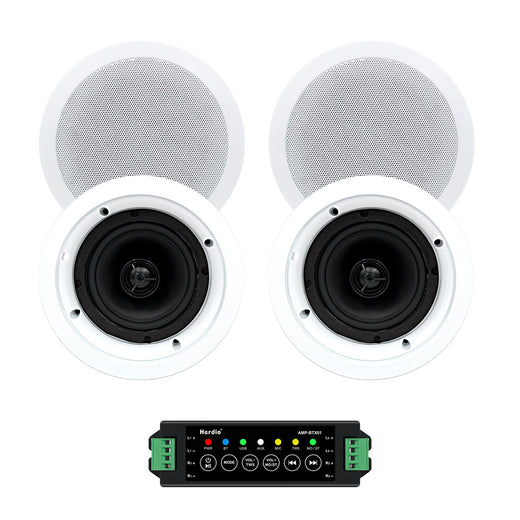 Herdio 5.25" Bluetooth In-Ceiling Speakers 600W | Wireless High-Power Home Audio System