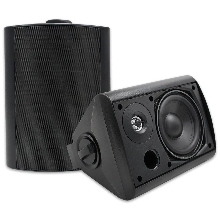 Herdio 5.25 inch outdoor speakers 300W weatherproof 2-way audio system for patio and garden