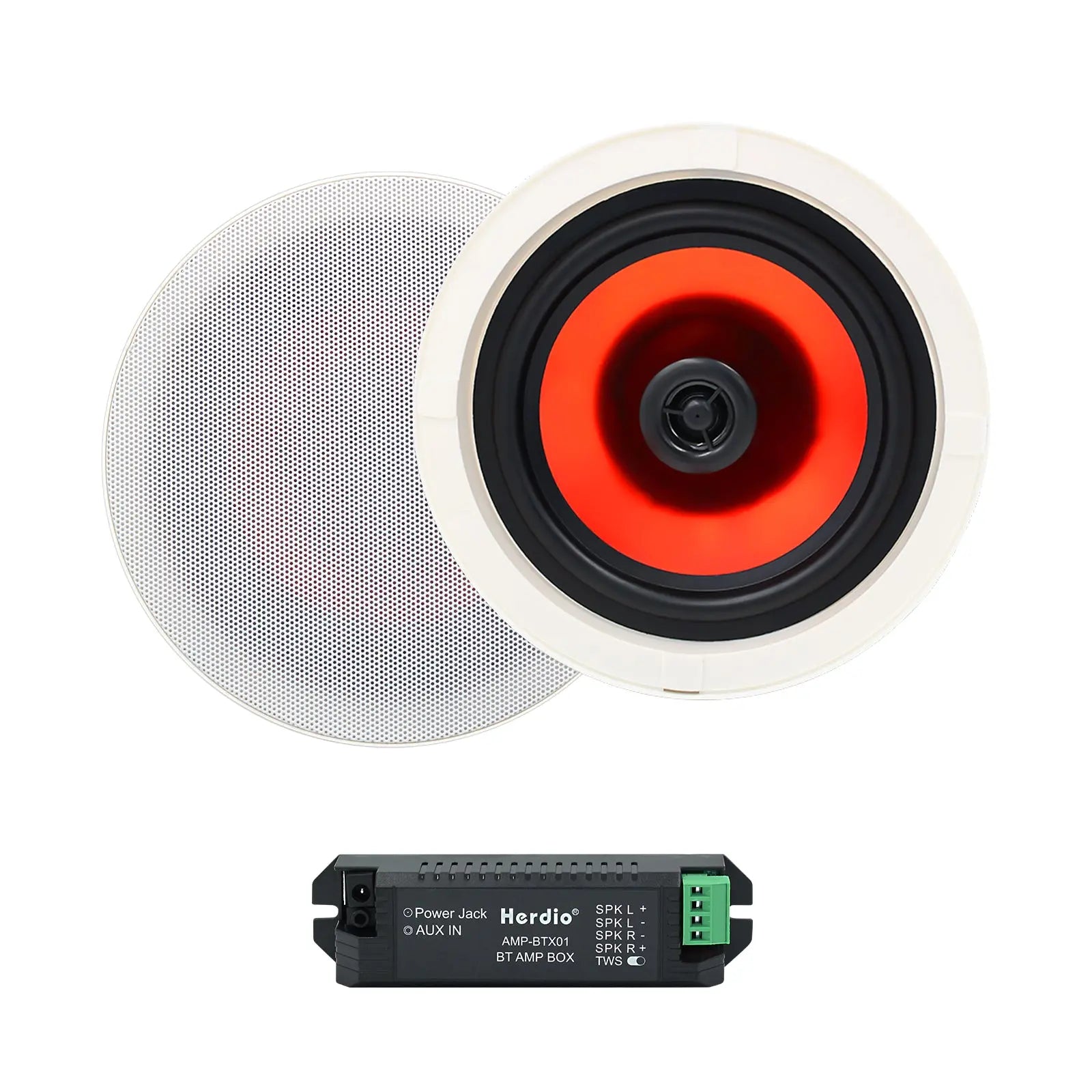 Herdio 6.5" In-Ceiling Bluetooth Speakers 300 Watts for Home Audio