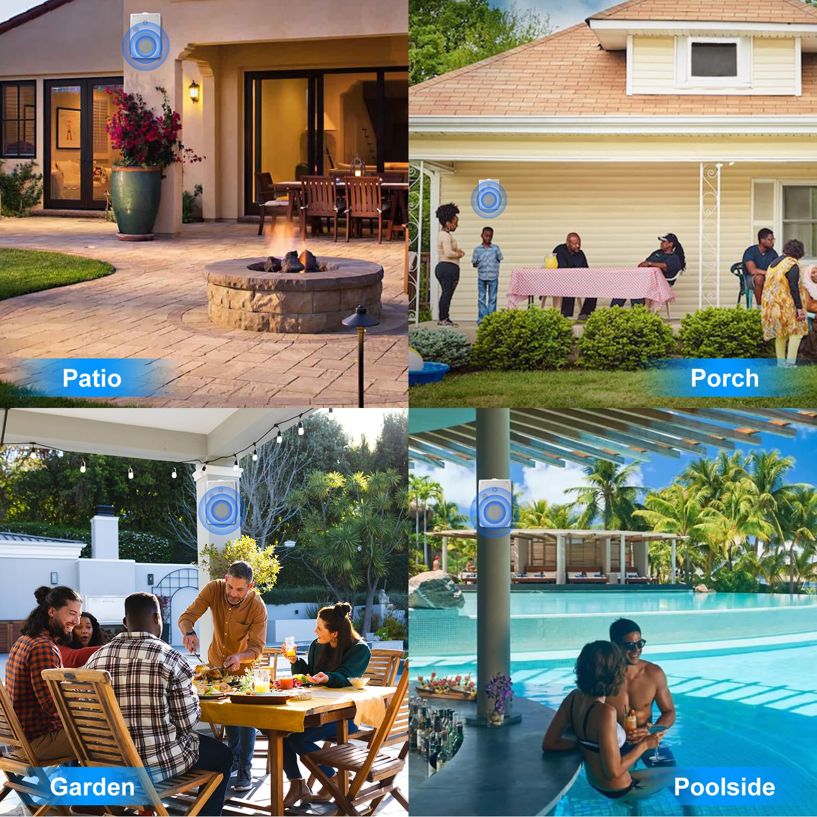 Herdio 6.5" Outdoor Speakers 400 Watts 2-Way Exceptional Sound for Outdoor Spaces