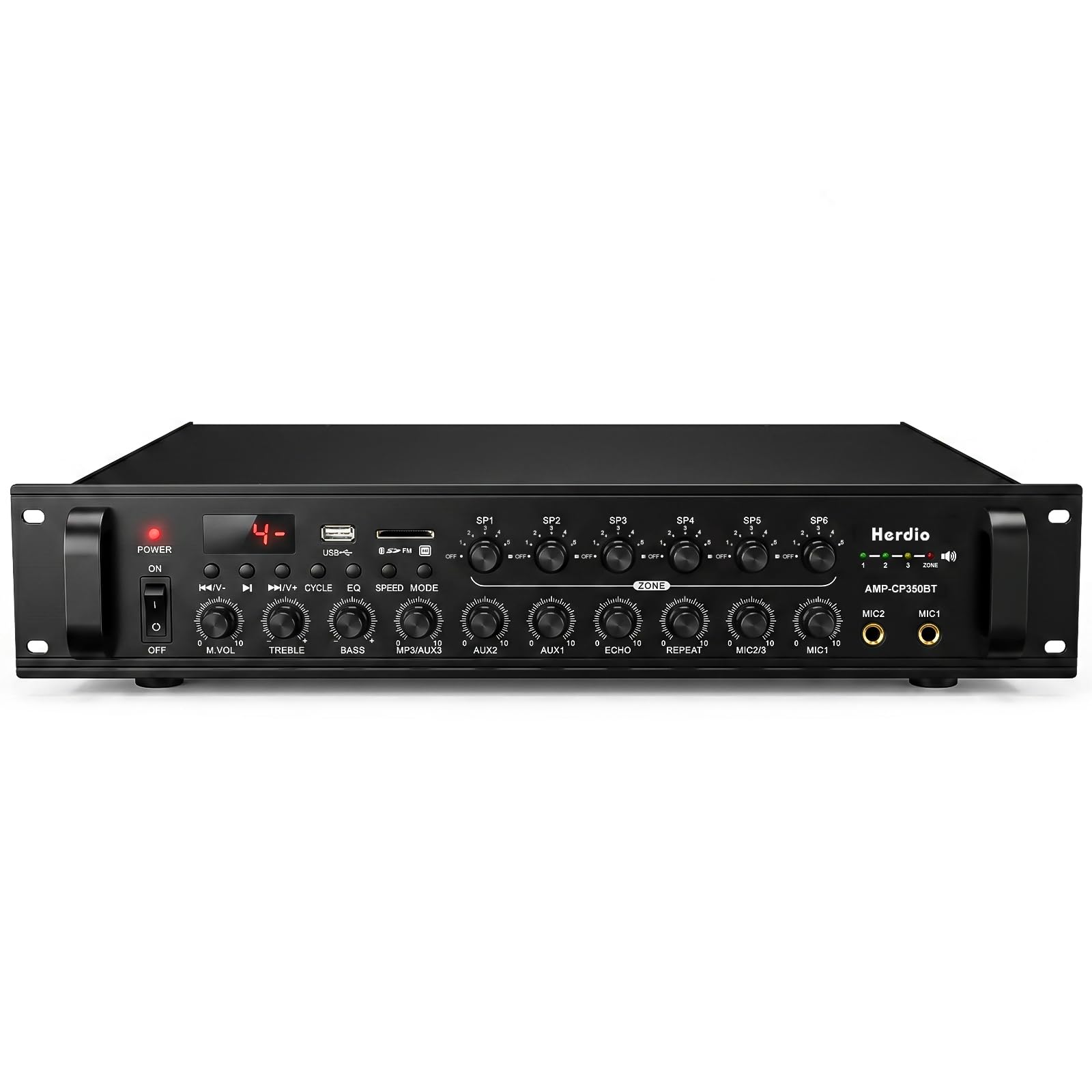 Herdio 350W 6-zone 70V commercial Bluetooth amplifier