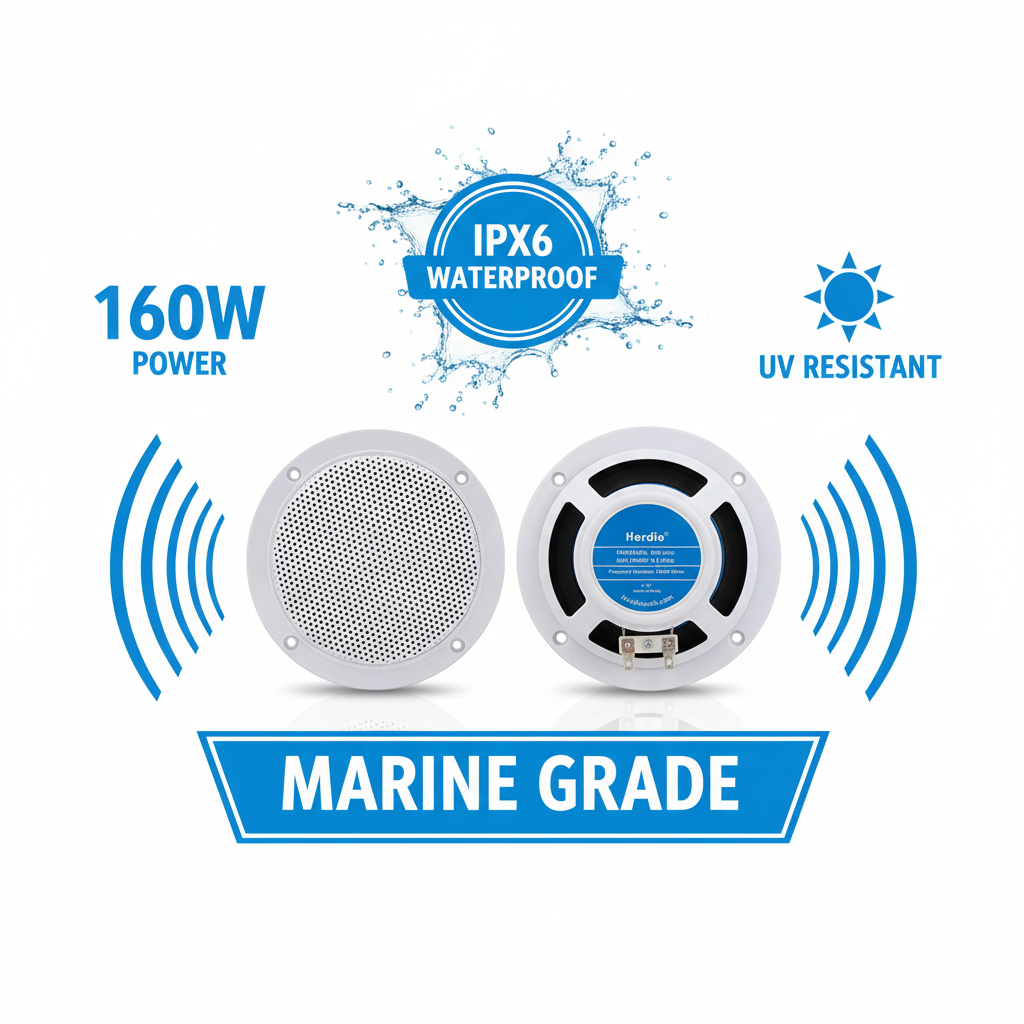 Herdio船用音箱核心卖点IPX6防水160W