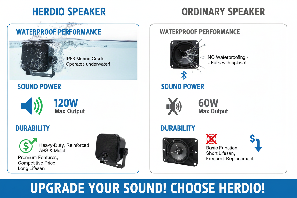 Herdio vs Ordinary Speakers - Comparison Chart