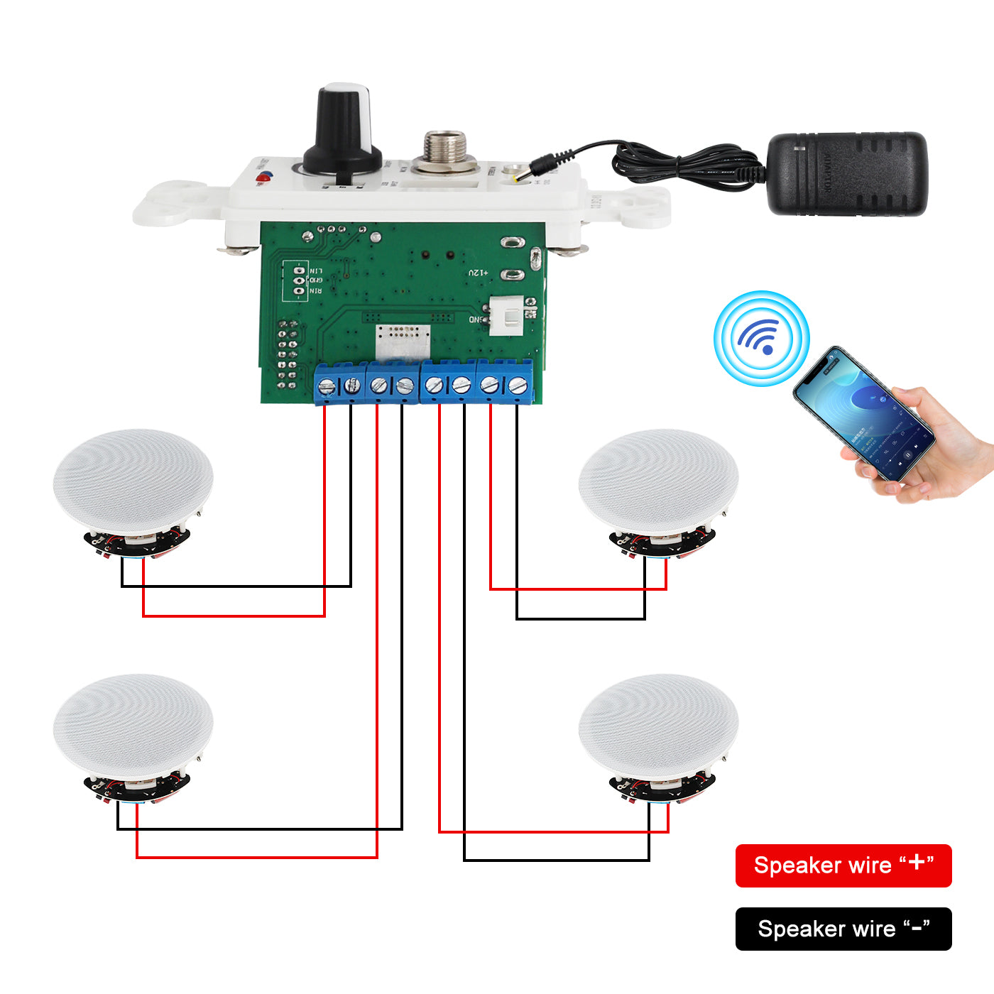 Herdio 6.5" Bluetooth In-Ceiling Speakers 600W 2-Way - HCS628