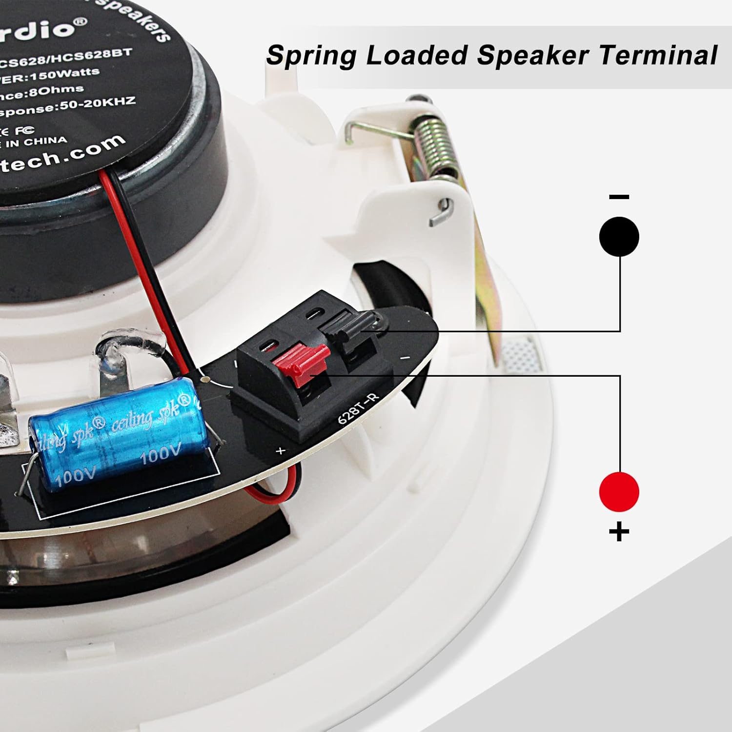 Herdio 6.5" Bluetooth In-Ceiling Speakers 600W 2-Way - HCS628