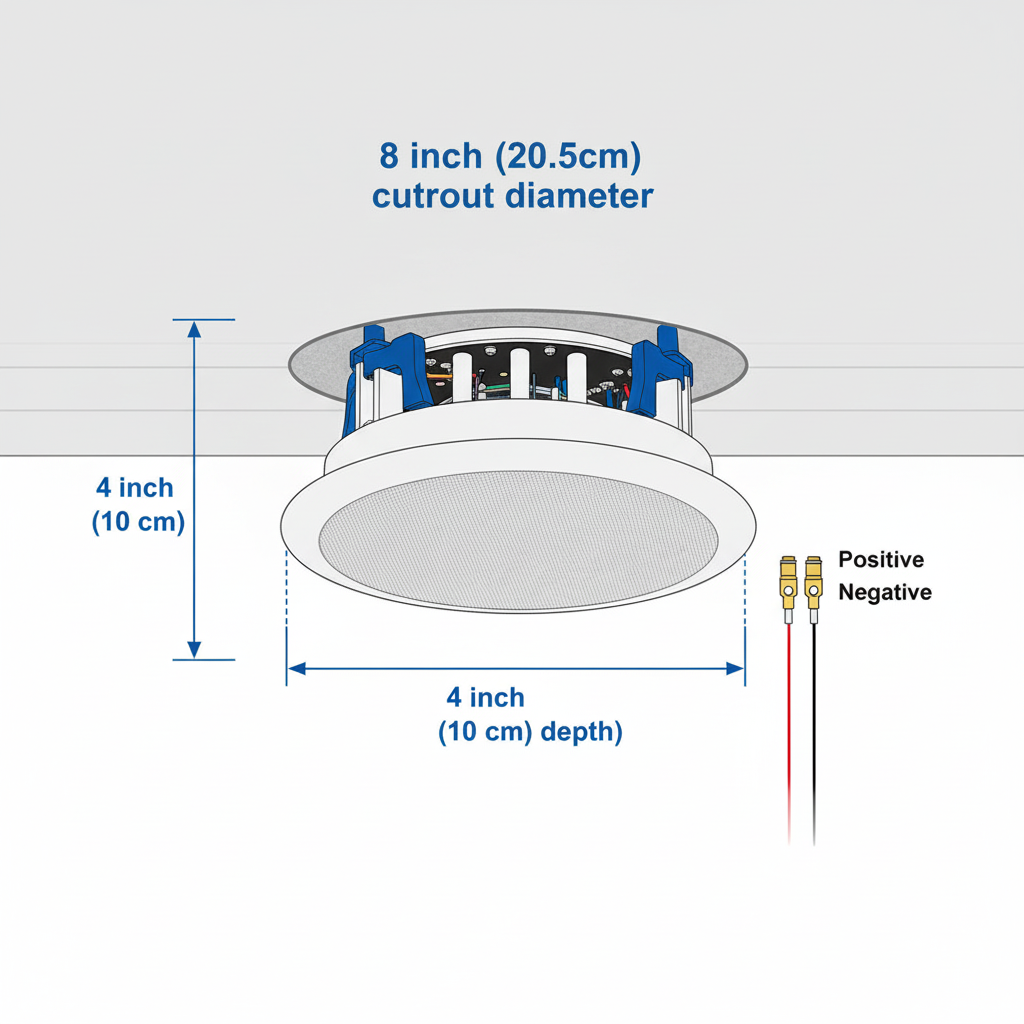 Herdio ceiling speaker installation guide - easy DIY mounting system with step-by-step instructions