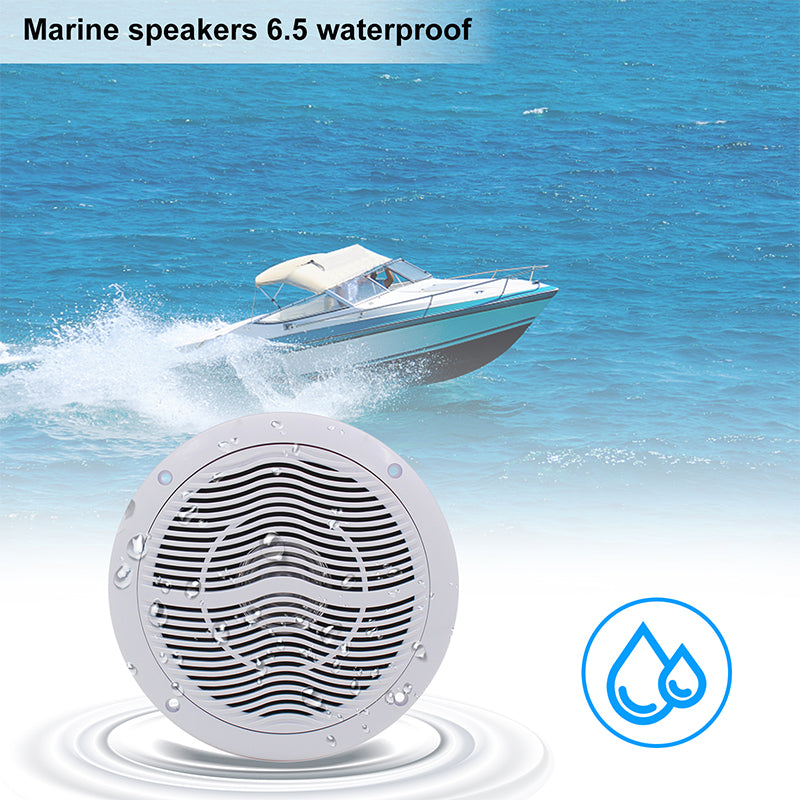 6.5" Marine Speakers 120 Watts HMS-6005W - Herdio