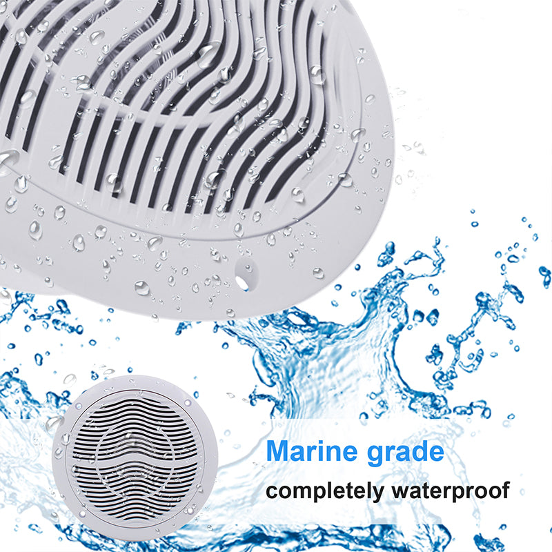 Herdio 6.5" Marine Bluetooth Ceiling Speakers 120 Watts for Your Boat