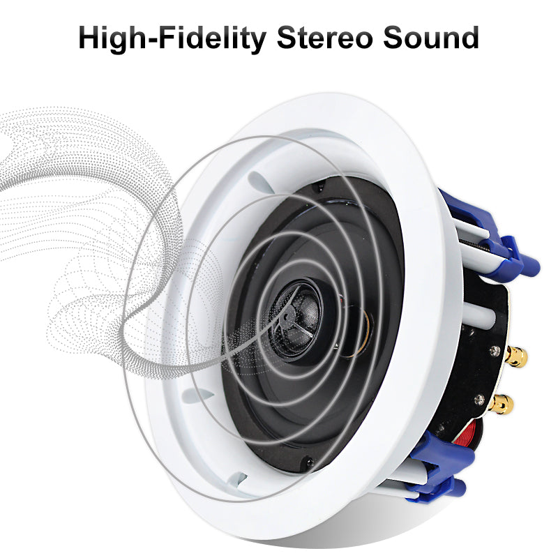 Herdio 5.25" Wired Ceiling Speaker 600W for Powerful Audio Performance