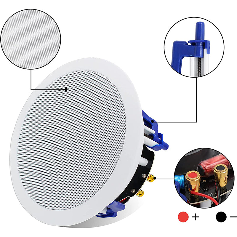 Herdio 5.25" Ceiling Bluetooth Speakers 600 Watts Wired Sound System for Immersive Home Music