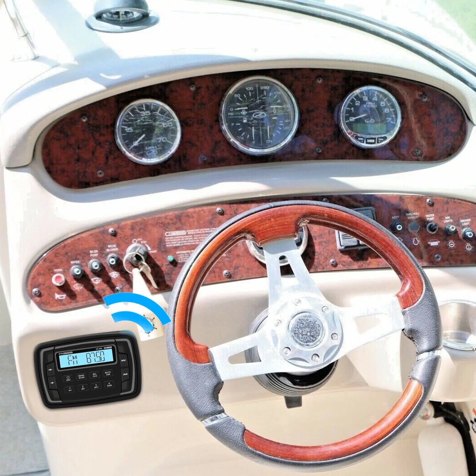 Herdio Marine Bluetooth Stereo Audio Radio for Boat