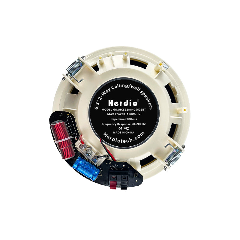 Herdio 6.5" In-Ceiling Bluetooth Speakers 600 Watts for Powerful Audio Performance