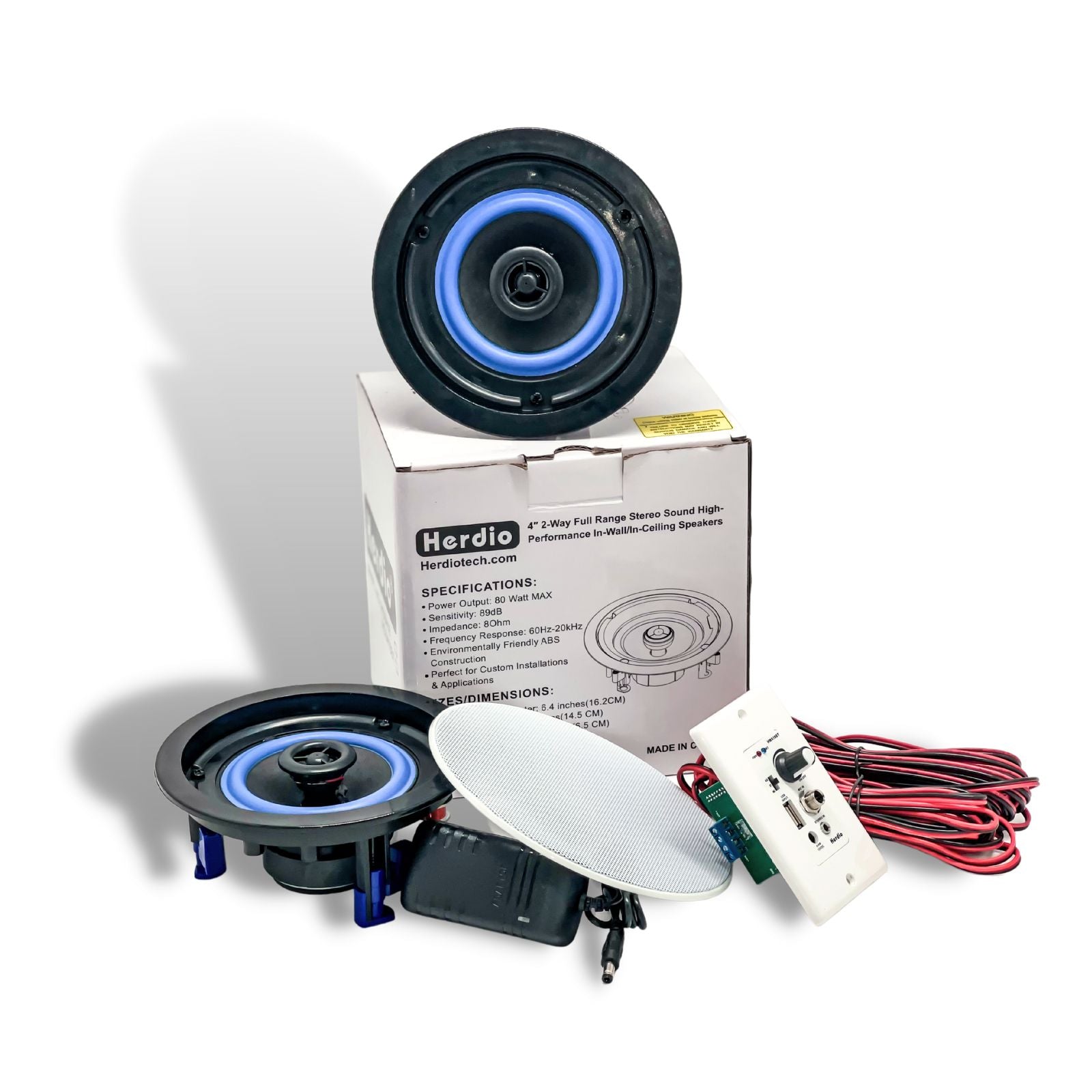 4" Ceiling Bluetooth Speakers 160 Watts 2-Way HCS 418-16BT (A Pair)