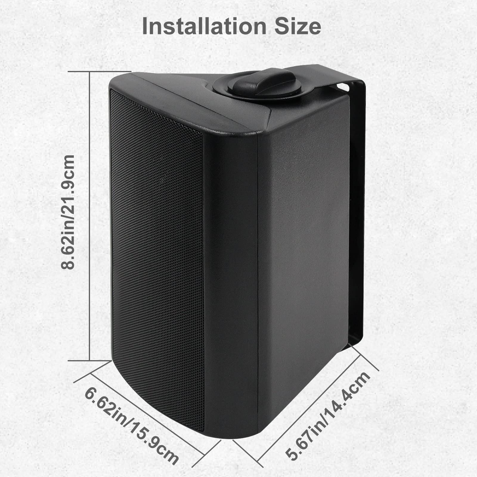 Herdio 5.25" Outdoor Speakers 300 Watts 2-Way Durable Audio