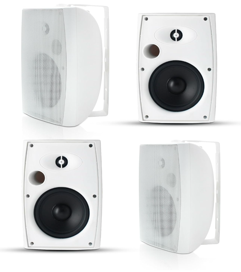 Herdio 6.5" Outdoor Bluetooth Speakers 800W Wired Waterproof Wall Mount Speakers