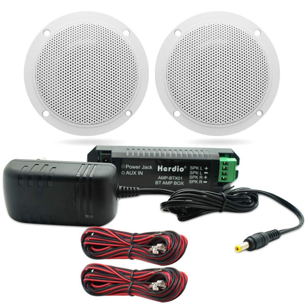 4" Bluetooth Marine Speakers 160 Watts 2-Way HMS-5104BT