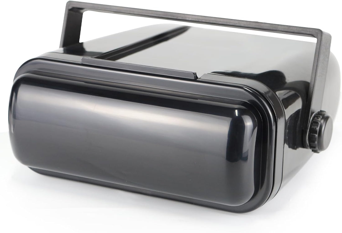 Herdio Universal Marine Stereo Cover | Water-Resistant Boat Radio Protector with Flip-Up Door & Neoprene Gasket (Black)