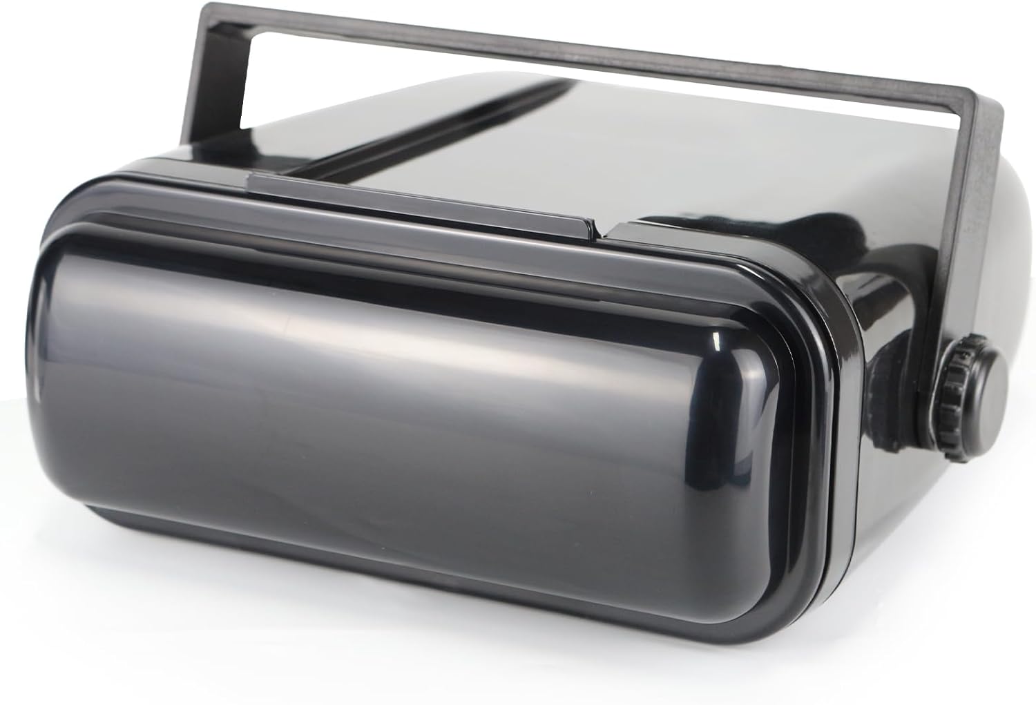 Herdio Universal Marine Stereo Cover | Water-Resistant Boat Radio Protector with Flip-Up Door & Neoprene Gasket (Black)