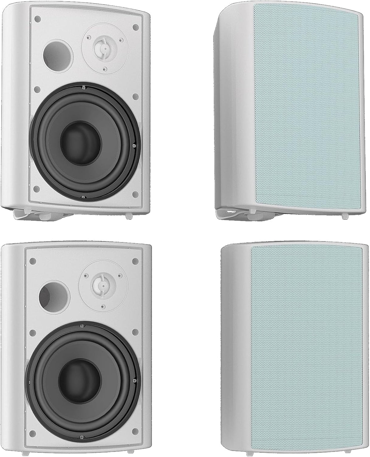 Herdio Passive Outdoor Speakers Wired Waterproof | 4" 5.25" 6.5" 200W-800W Wall Mount Patio Speakers