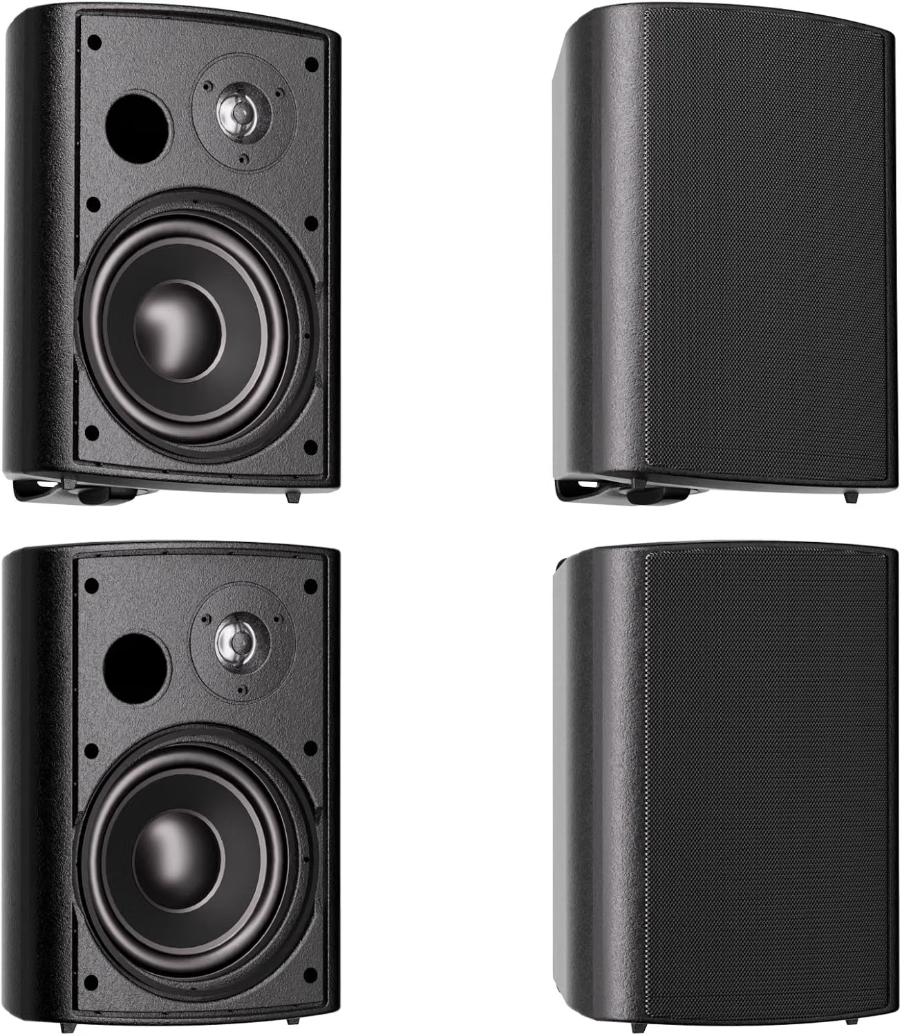 Herdio Passive Outdoor Speakers Wired Waterproof | 4" 5.25" 6.5" 200W-800W Wall Mount Patio Speakers