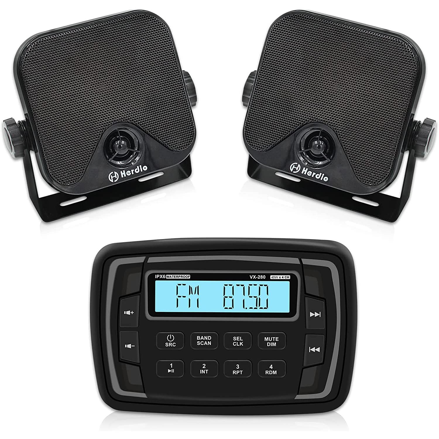 Herdio Marine Bluetooth Stereo Audio Radio for Boats