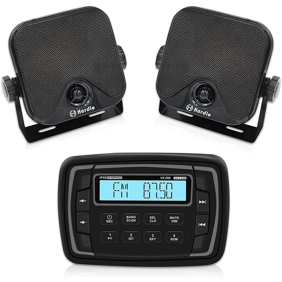Herdio Marine Bluetooth Stereo Audio Radio for Boats