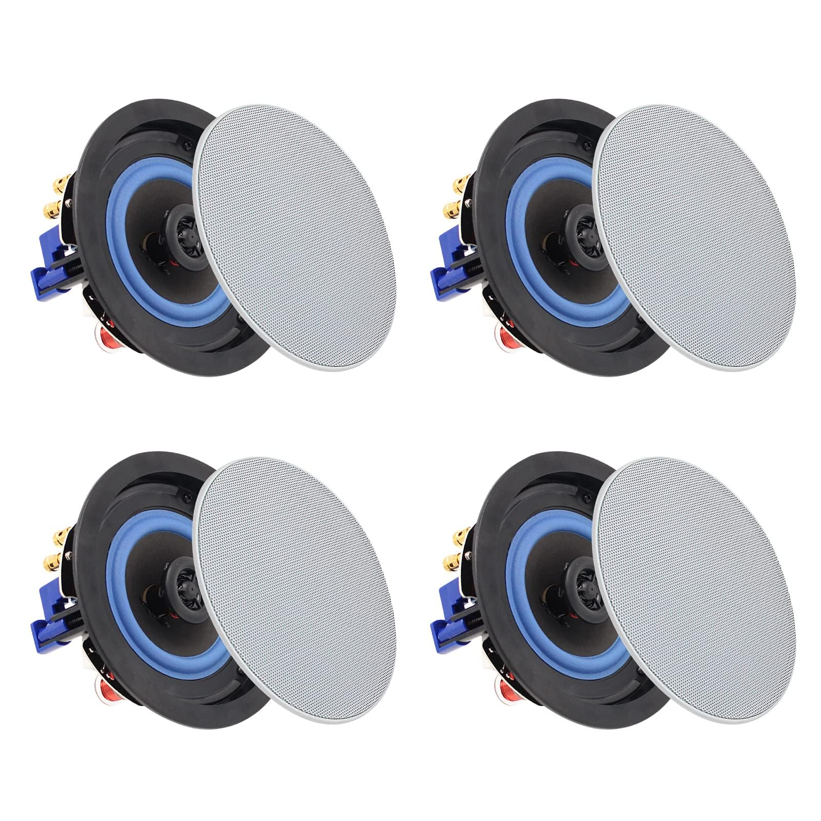 4" Ceiling Bluetooth Speakers 320 Watts 2-Way HCS418-16BT-4CH (4 Speakers)