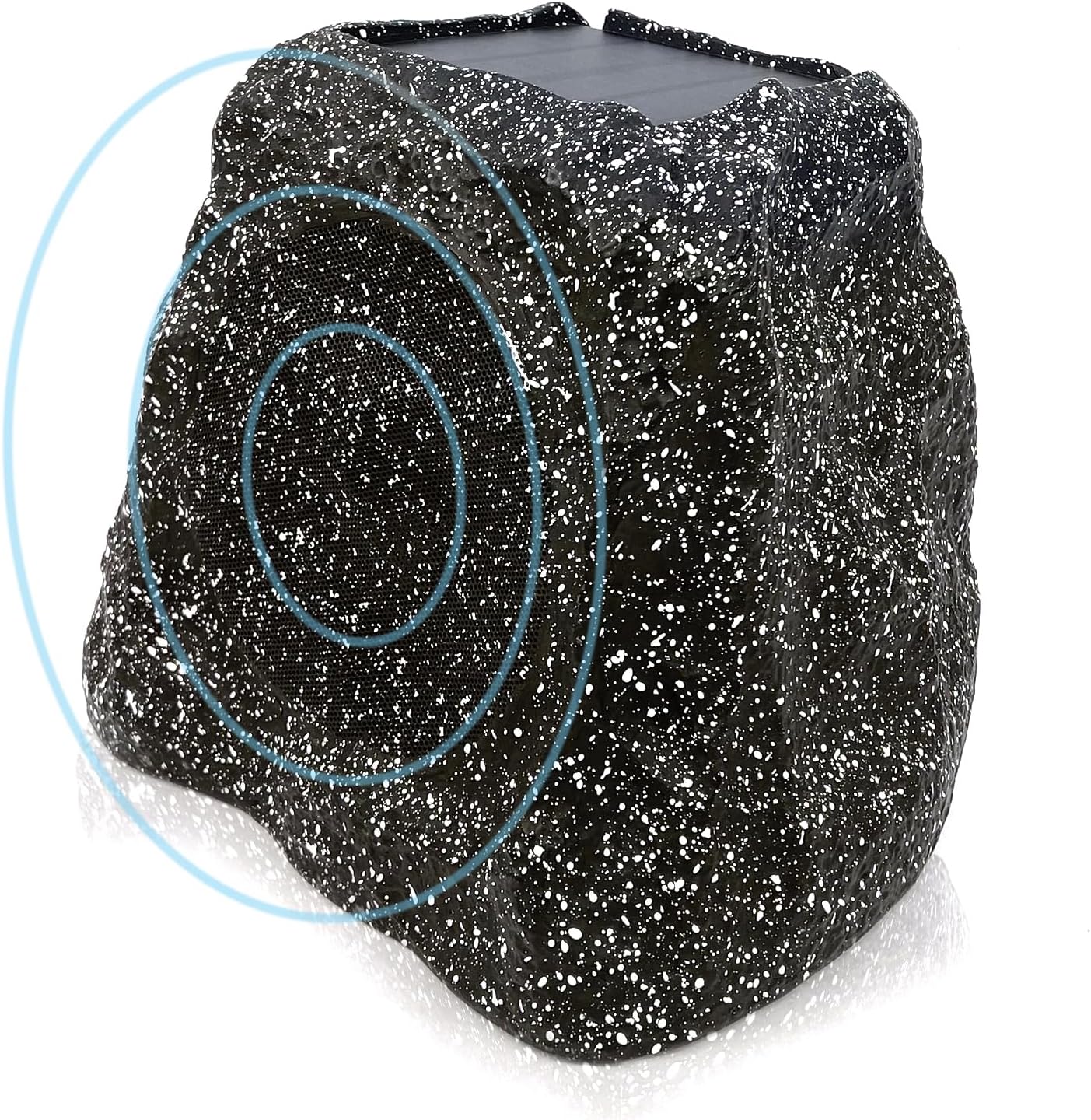 Herdio 4" Solar-Powered Bluetooth Rock Speakers 80W | Rechargeable Battery Waterproof Outdoor Garden Audio