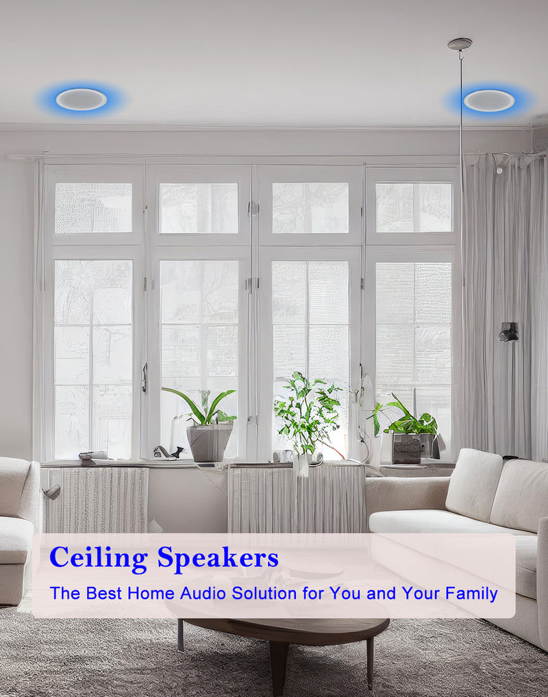 Herdio In Ceiling Speakers Home Audio System