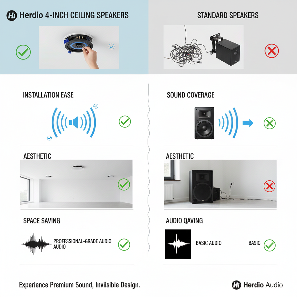 Herdio ceiling speakers advantages - premium features and benefits comparison