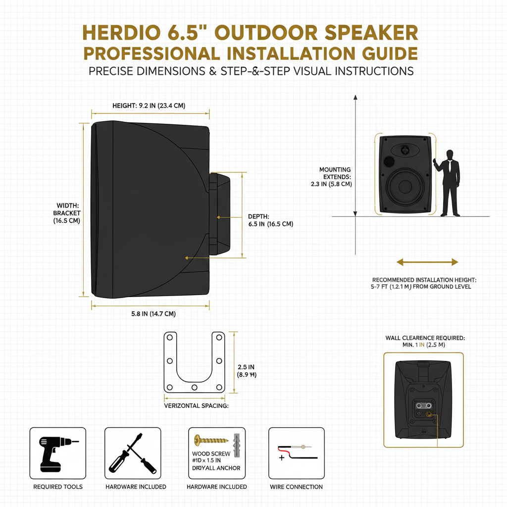 Herdio outdoor speaker close-up tweeter woofer premium components high quality construction