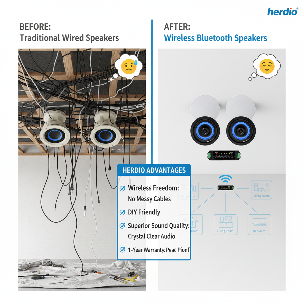 Herdio ceiling speakers advantages comparison - premium audio quality