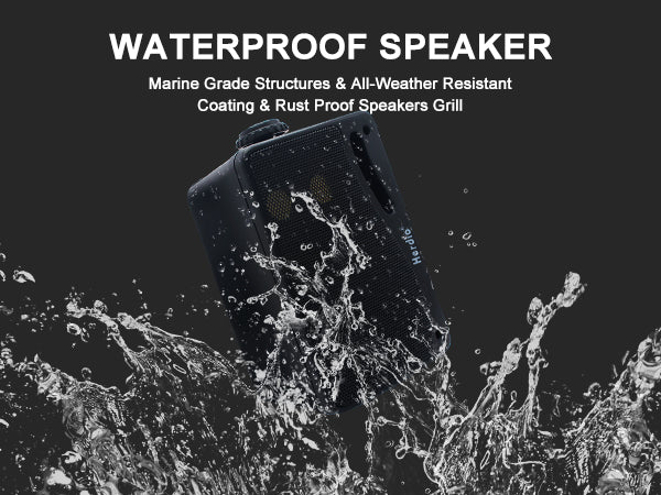 Herdio 3.5" Outdoor Speakers 200 Watts Waterproof Audio for Outdoor Use
