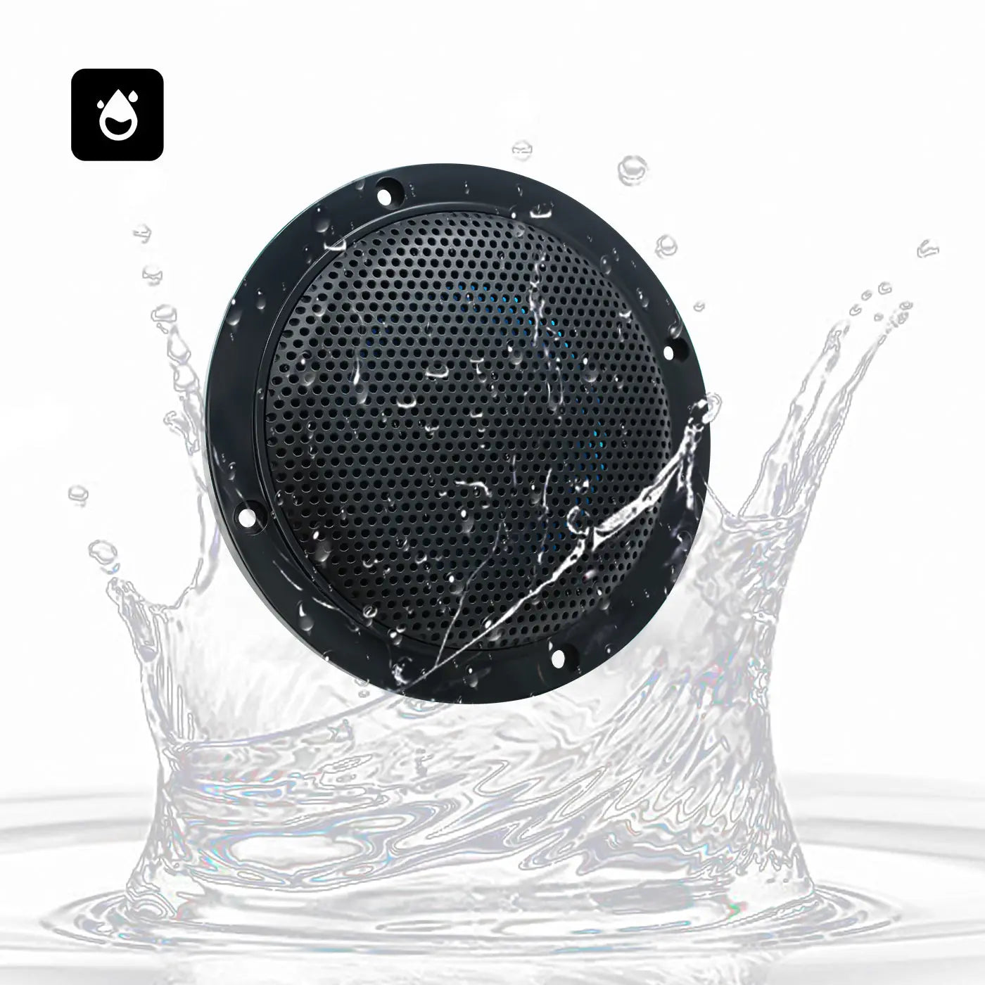 Herdio 4" Bluetooth Marine Speakers 160 Watts 2-Way Waterproof Audio for Vehicles and Boats