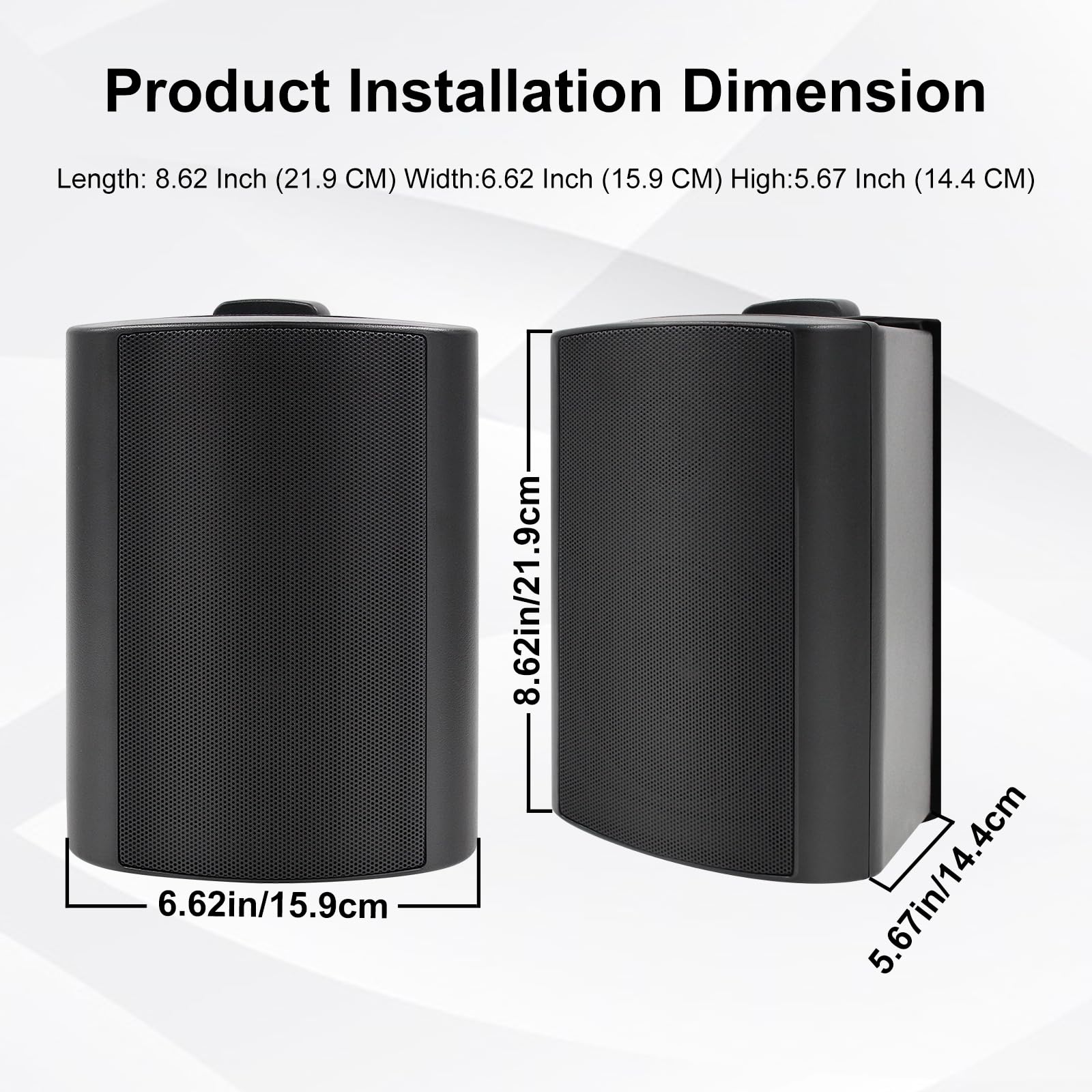 Herdio 4" Bluetooth Speakers 200W 2-Way Outdoor Weatherproof Audio