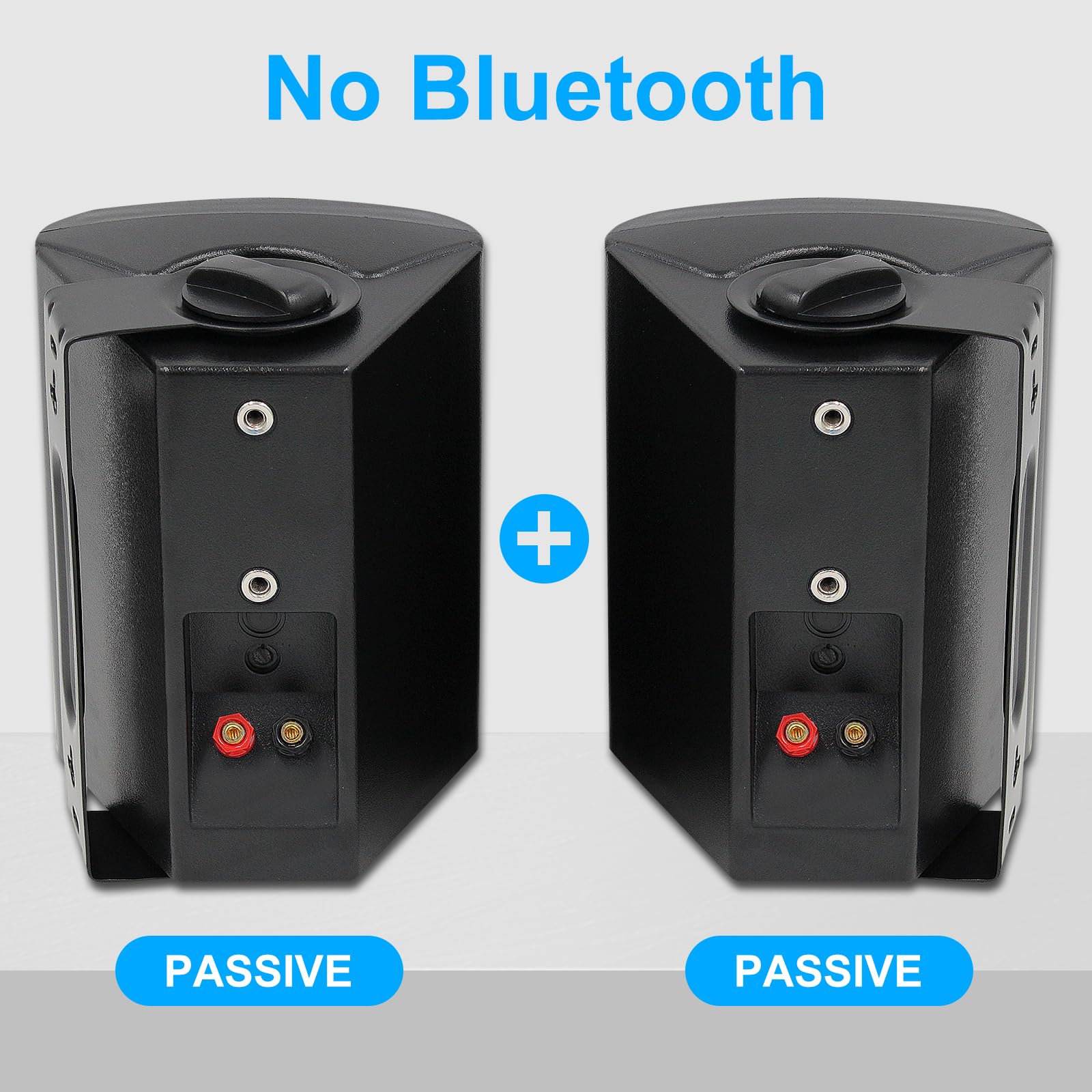 Herdio 4" Outdoor Speakers 200 Watts 2-Way High Power, Durable, Weatherproof Sound