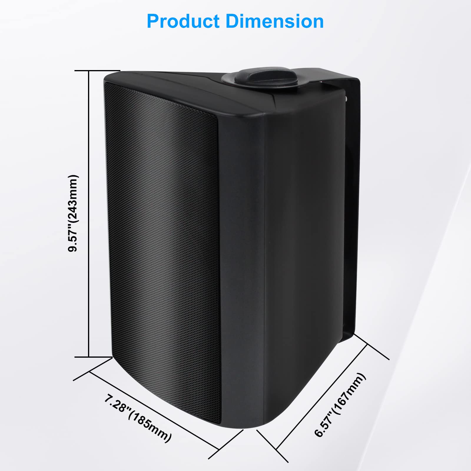 Herdio 5.25'' Bluetooth Outdoor Speaker 300 Watts 2-Way Wired Sound System