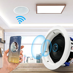 Herdio 5.25" In-Ceiling Bluetooth Speakers 300 Watts 2-Way for Home Audio